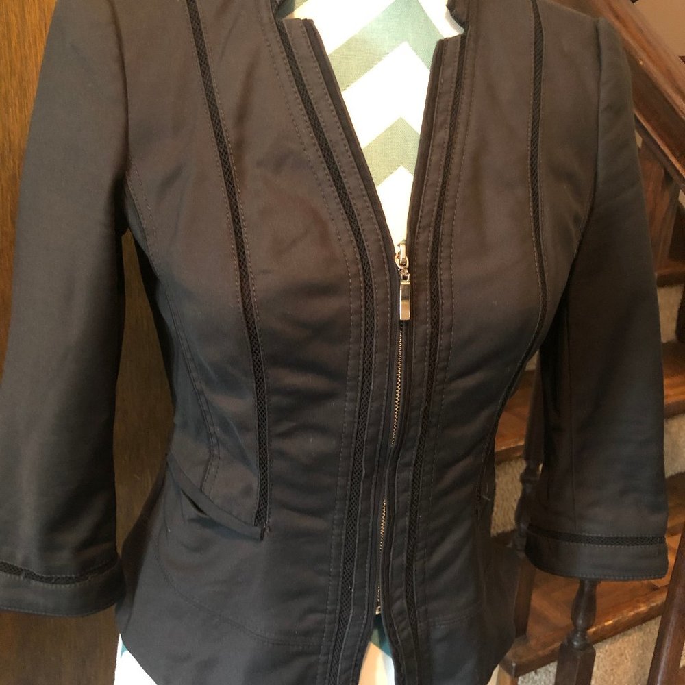 Black Form Fitting Blazer White House Black Market Size 2